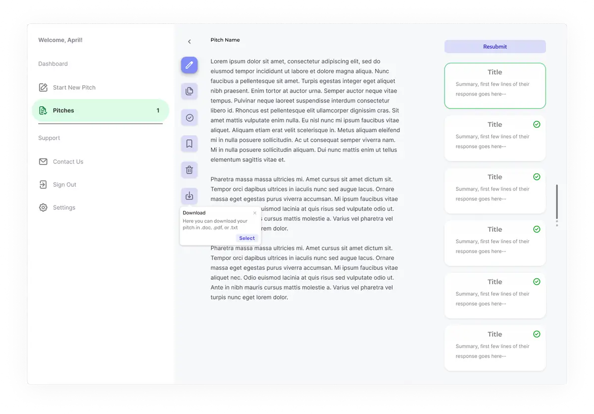 Pitchery results in the live product